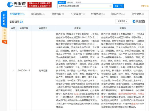 京東物流關聯公司經營范圍擴大，新增國際貨物運輸代理與國內貿易代理服務